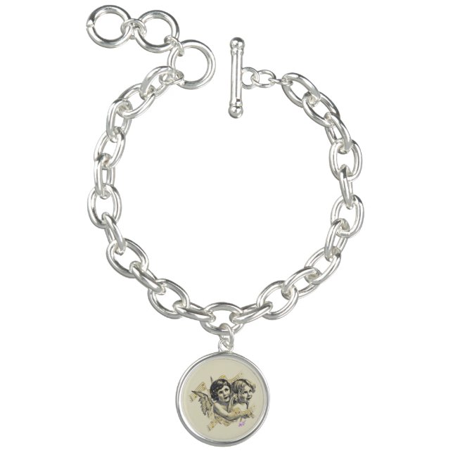 Golden Angels Music Swirl Silver Charm Bracelet (Product)
