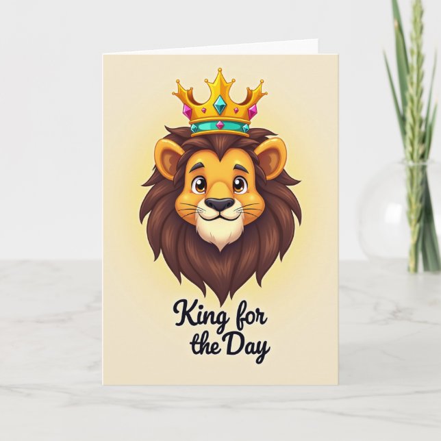 Golden Animal Fathers Day Card (Front)