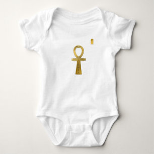 Golden Ankh - Ancient Egyptian Symbol of Life Baby Bodysuit