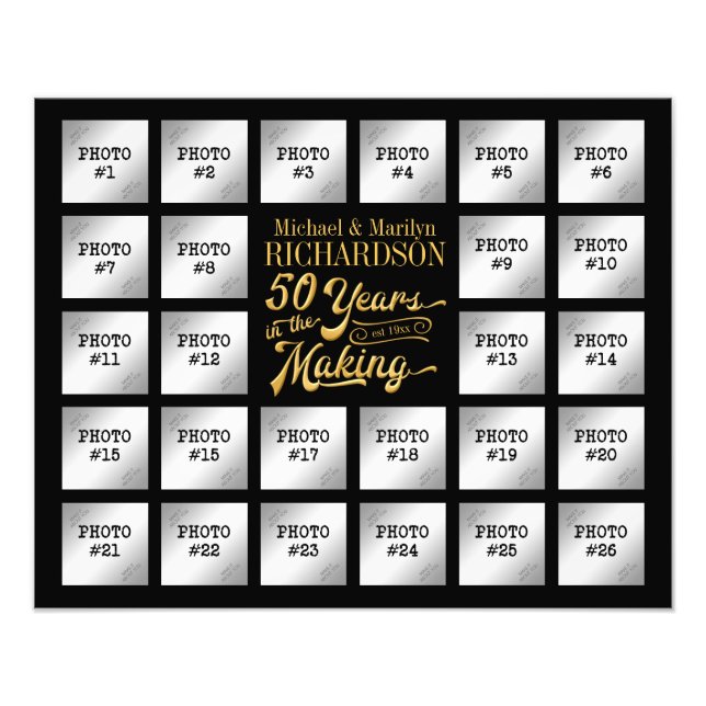 Golden Anniversary 26 Photo Collage (Front)