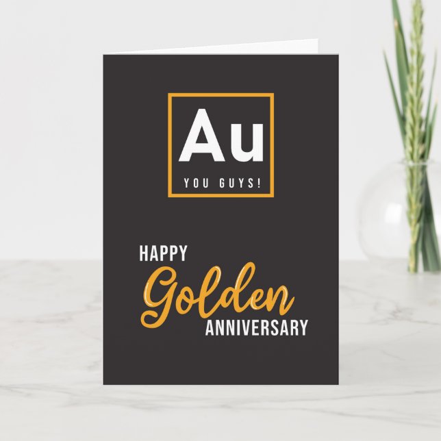 Golden Anniversary 50 Years Card - Fun Element (Front)