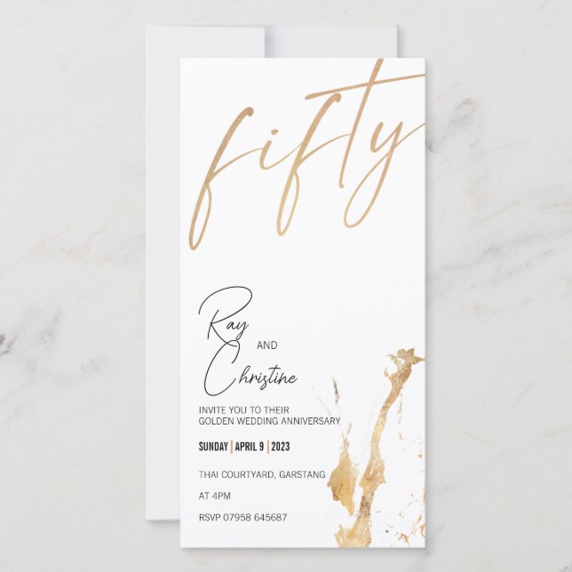 GOLDEN ANNIVERSARY / 50 YEARS INVITATION (Front)