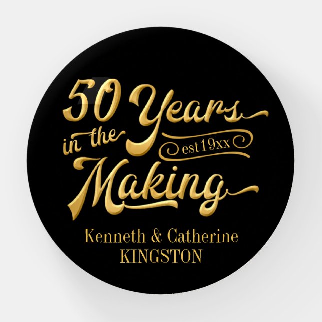 Golden Anniversary (50th) Photo Keepsake Paperweight (Front)