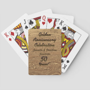Golden Anniversary Celebration Playing Cards Large