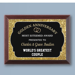 Golden Anniversary Custom Award Plaque