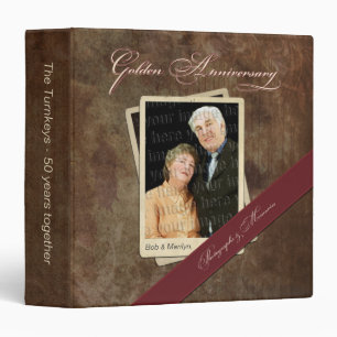 Golden Anniversary Custom Photograph Memory Binder