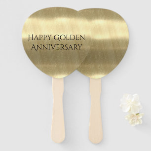 Golden Anniversary Hand Fan