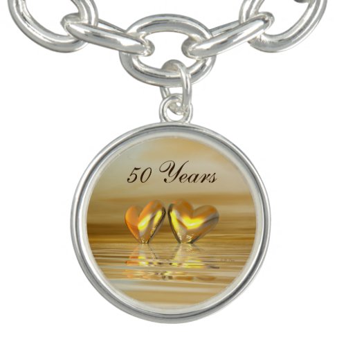 Golden Anniversary Hearts Bracelet