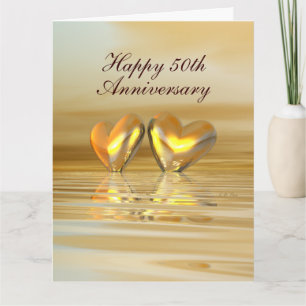 Golden Anniversary Hearts Card