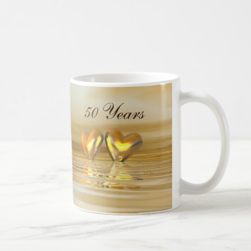 Golden Anniversary Hearts Coffee Mug