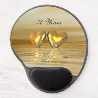 Golden Anniversary Hearts Gel Mouse Pad
