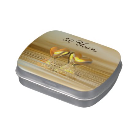 Golden Anniversary Hearts Jelly Belly Tin