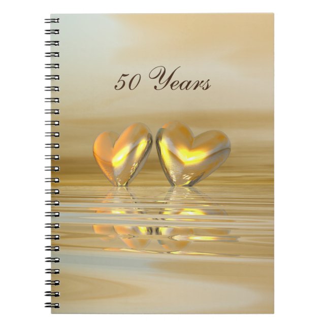 Golden Anniversary Hearts Notebook (Front)