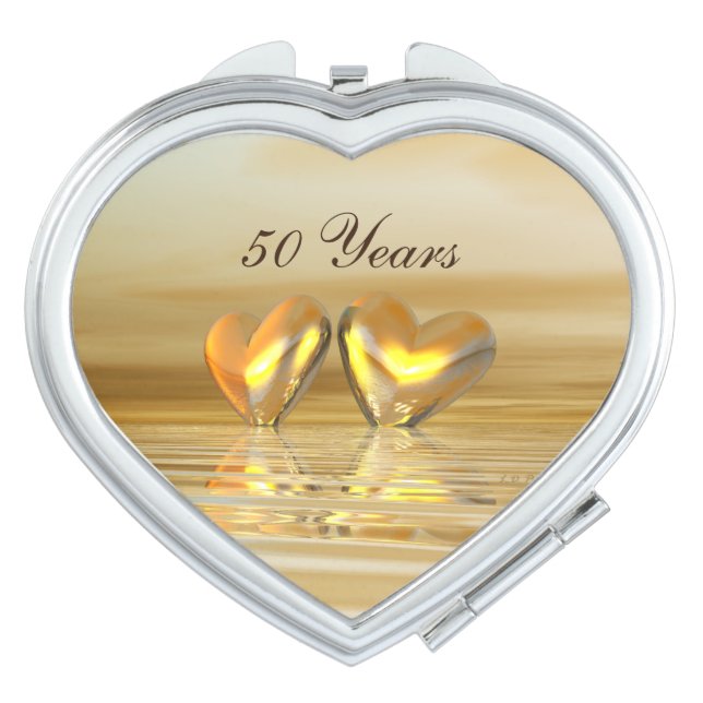 Golden Anniversary Hearts Vanity Mirror (Front)