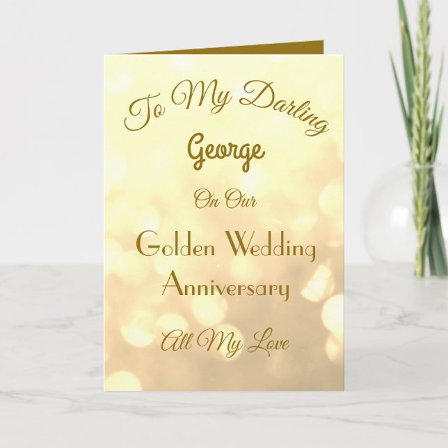 Golden Anniversary Husband Greeting Card. Card (Front)