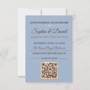 Golden Anniversary Invite Elegant Love Gala