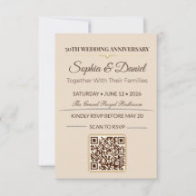Golden Anniversary Invite | Elegant Love Gala