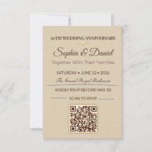 Golden Anniversary Invite | Elegant Love Gala