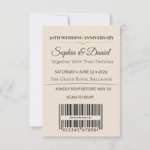 Golden Anniversary Invite Elegant Love Gala
