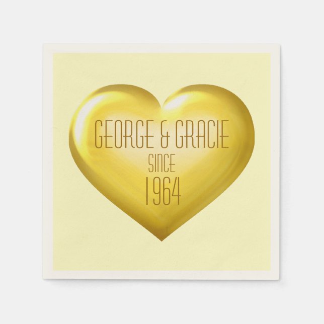 Golden Anniversary Napkins (Front)