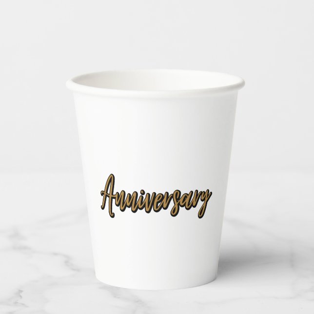 Golden Anniversary Paper Cups (Front)
