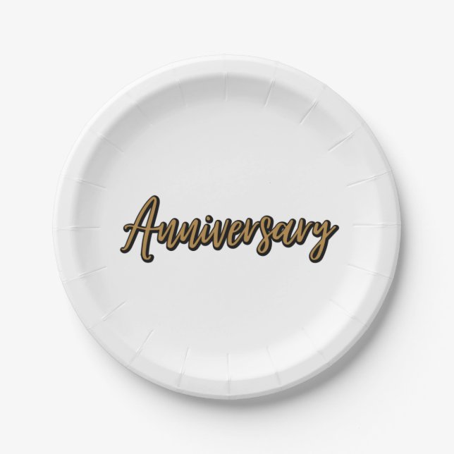 Golden Anniversary Paper Plates (Front)