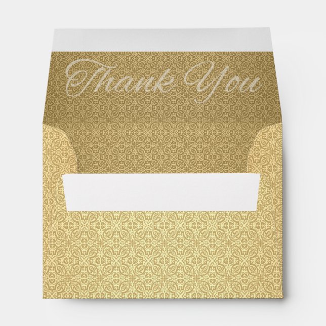 Golden Anniversary Thank You Note Card A6 Envelope (Back (Bottom))