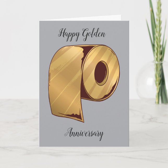 Golden Anniversary Toilet Paper Humor Card (Front)