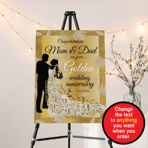 Golden anniversary welcome sign