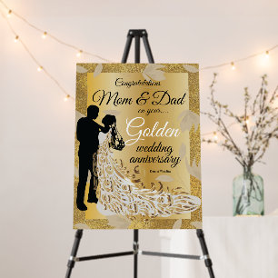 Golden anniversary welcome sign