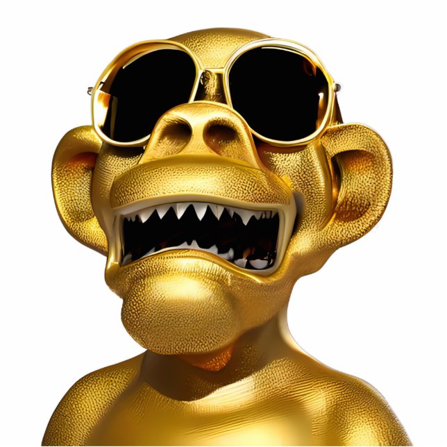 Golden Ape Sculpture - Cool Decoration trophy (Front)