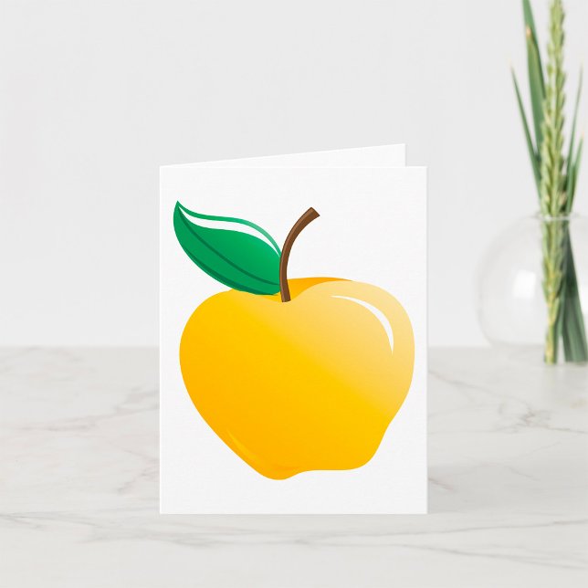 Golden Apple Bright Yellow Fruit Card (Creator Uploaded)