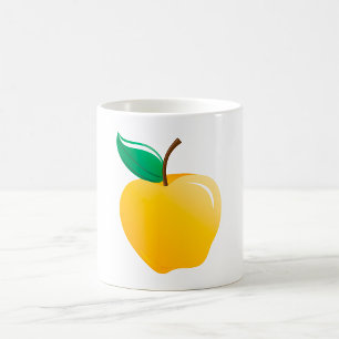 Golden Apple Bright Yellow Fruit Coffee Mug
