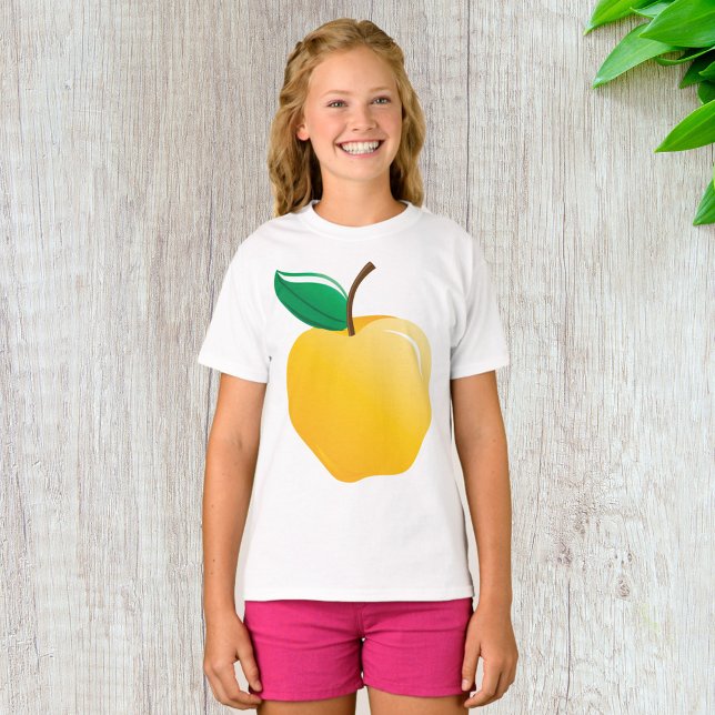 Golden Apple Bright Yellow Fruit T-Shirt (Creator Uploaded)