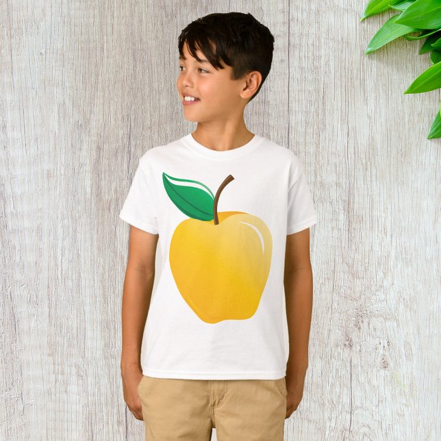 Golden Apple Bright Yellow Fruit T-Shirt (Creator Uploaded)