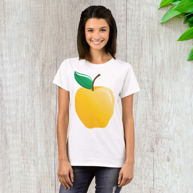 Golden Apple Bright Yellow Fruit T-Shirt (Creator Uploaded)