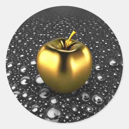 Golden Apple Classic Round Sticker