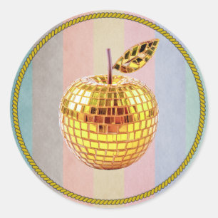 Golden Apple Classic Round Sticker