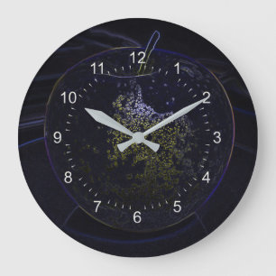 golden apple large clock
