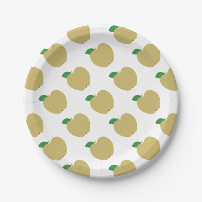 Golden Apple Paper Plates (Front)