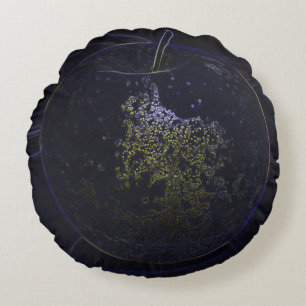 golden apple round pillow