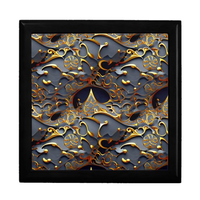 Golden Arabesque Jewelry Box (Front)