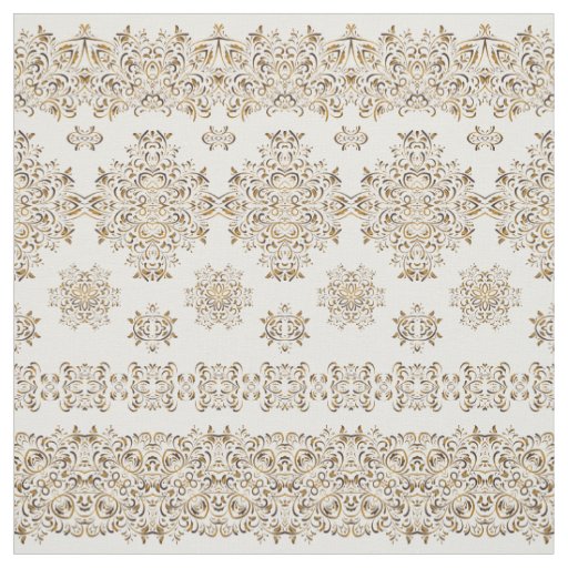 Golden arabic pattern fabric