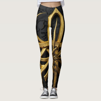Golden Arcane Symbol Leggings