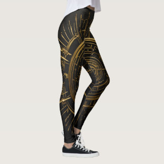 Golden Arcane Symbol Leggings