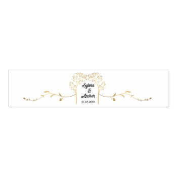Golden Arch Black And White Wedding Napkin Band by HasCreations at Zazzle