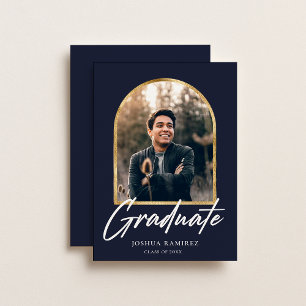 Golden Arch Photo Frame Graduation Announcement
