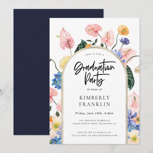 Golden Arch Summer Floral Graduation Party