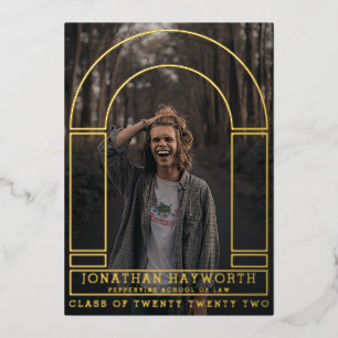 Golden Arches Graduation Foil Invitation