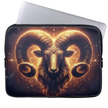 Golden Aries Zodiac Symbol